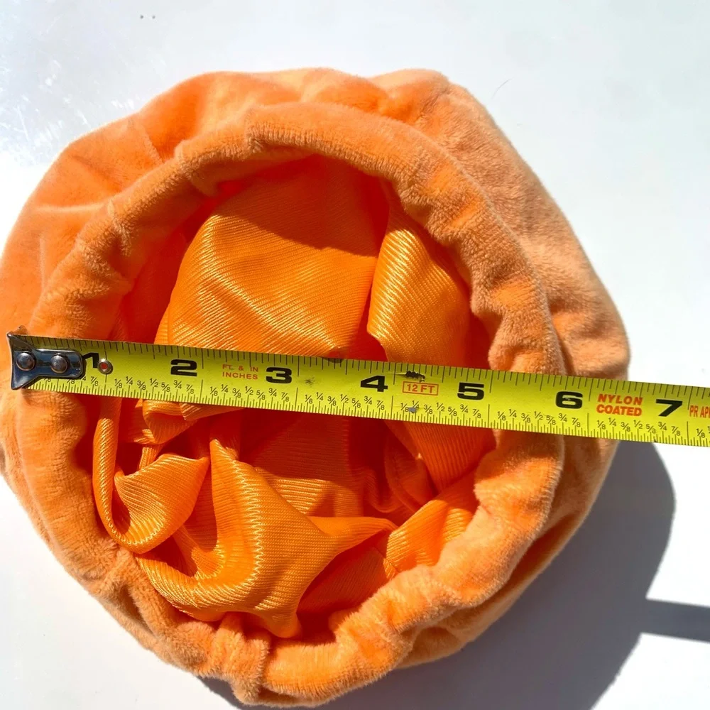 Pumpkin Plush Baby Costume - Orange Jack-o'-Lantern Size 12-18 Months - Picture 10 of 15